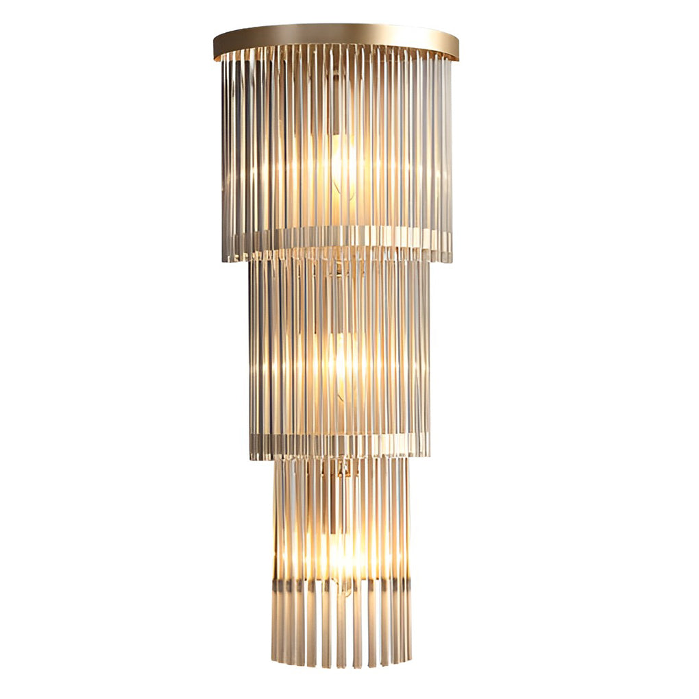 Nordic Style Warm Light Crystal Wall Sconce Lamp for Bedroom Decor