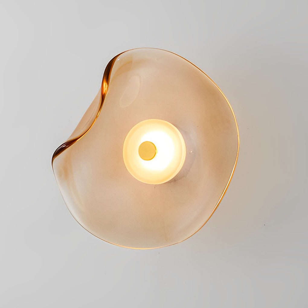 Postmodern Irregular Round Glass Wall Sconce for Stylish Home Lighting