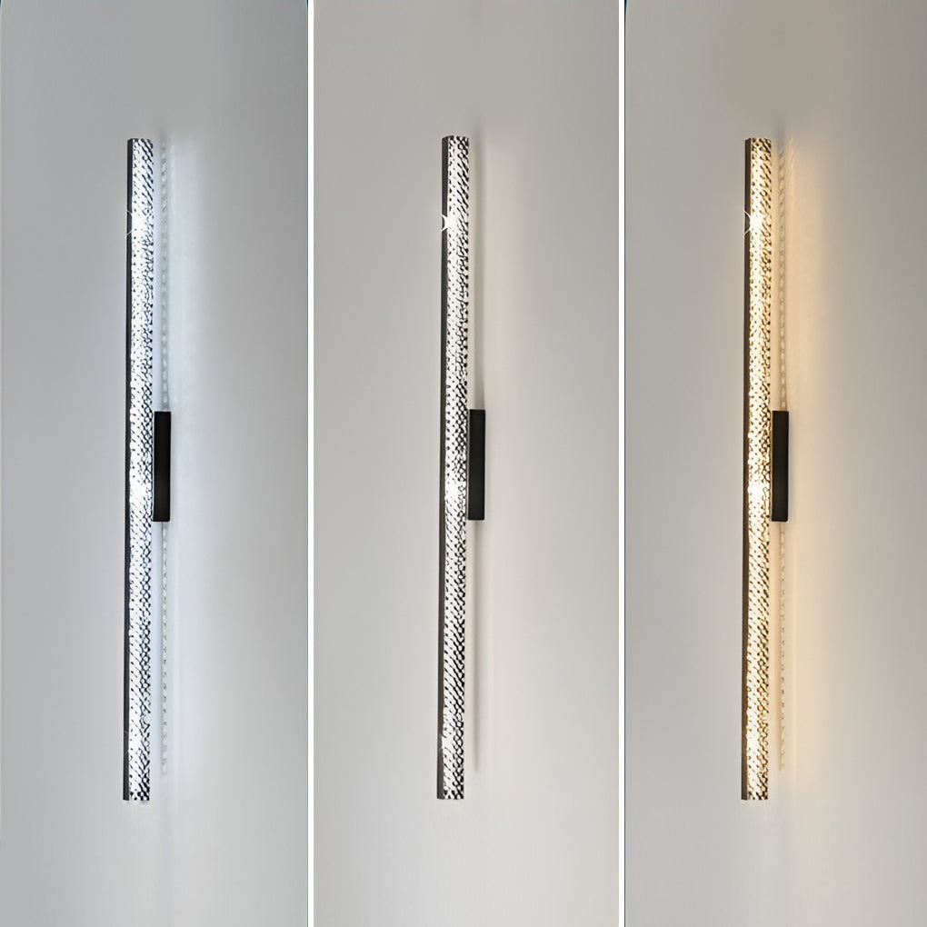 Modern Clear Acrylic Linear LED Wall Sconce for Entryway or Hallway