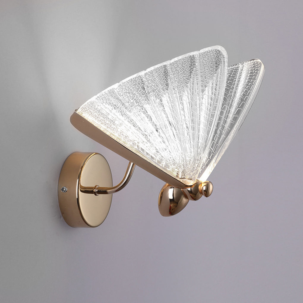 Elegant Metal and Acrylic Butterfly LED Wall Light for Modern Decor