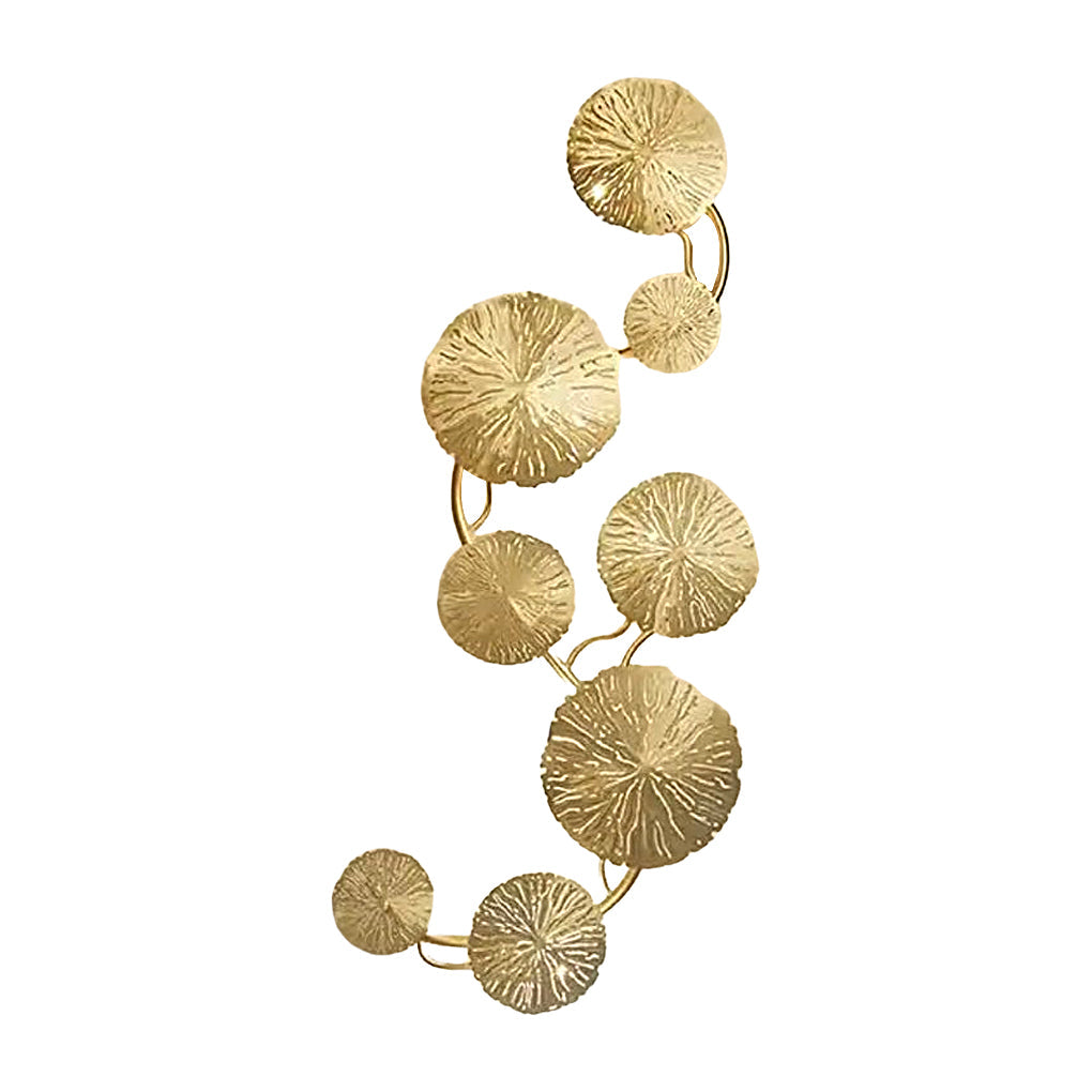 Modern Stainless Steel Lotus Leaf Wall Sconces for Living Room Decor