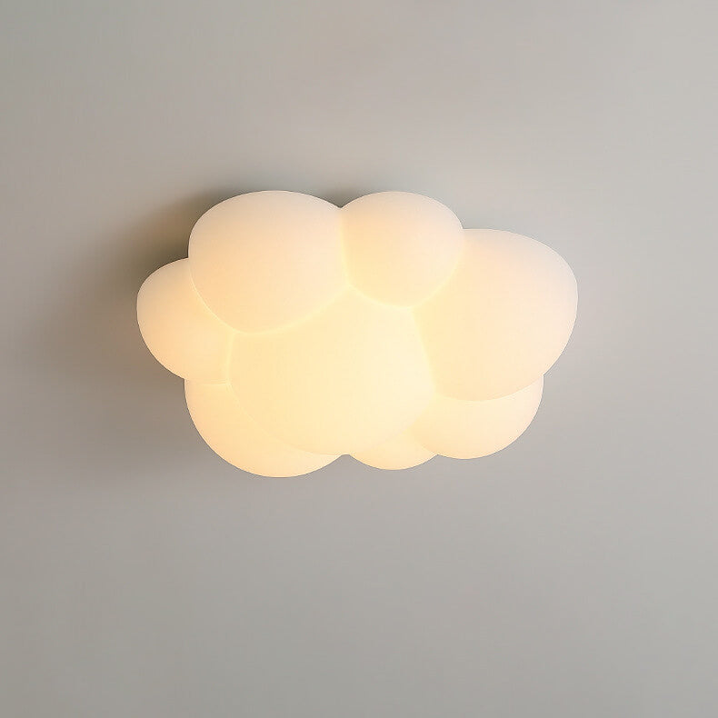 Modern White Minimalist Cat Claw LED Flush Mount Light for Kids Room