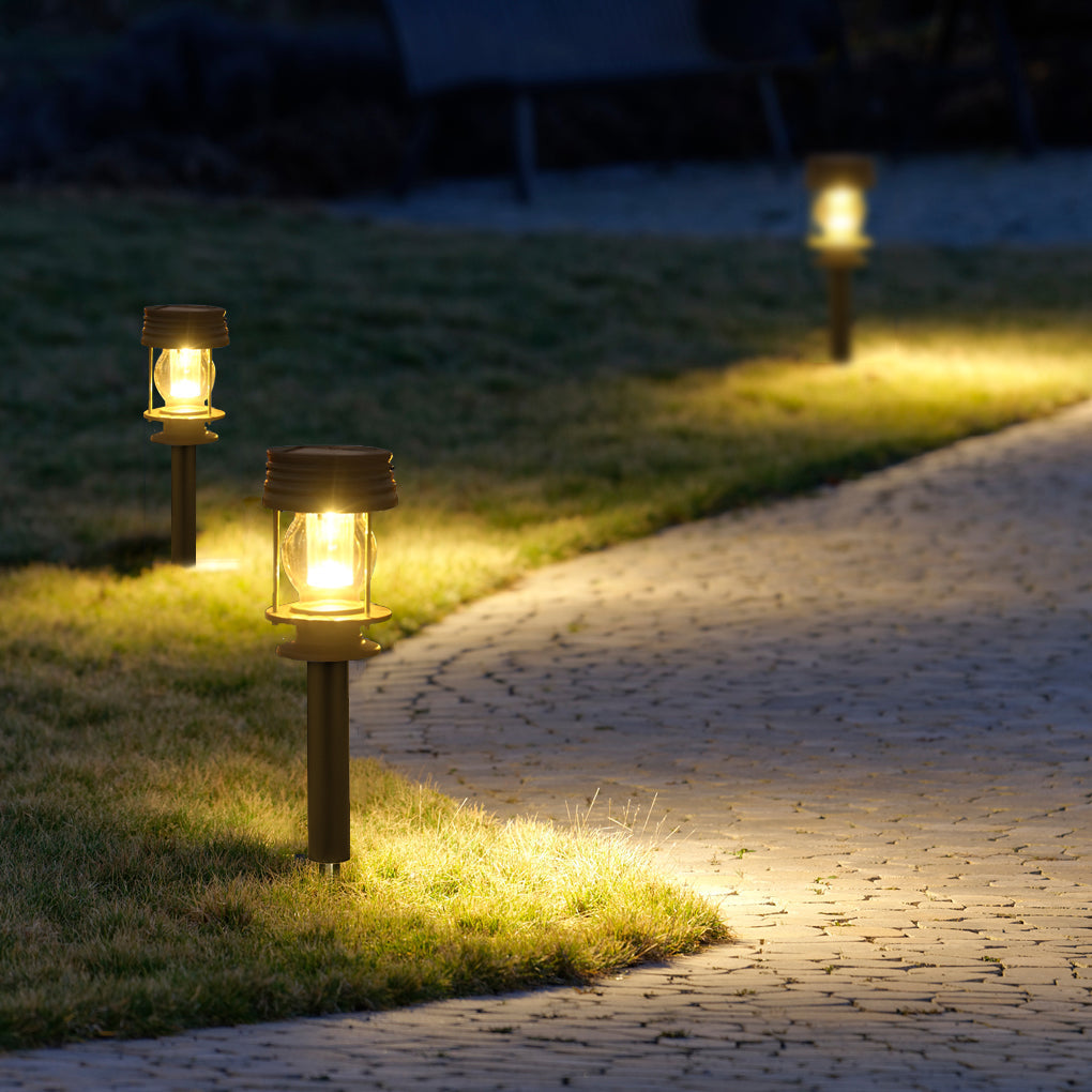 Vintage Waterproof Solar-Powered LED Lanterns for Outdoor Use