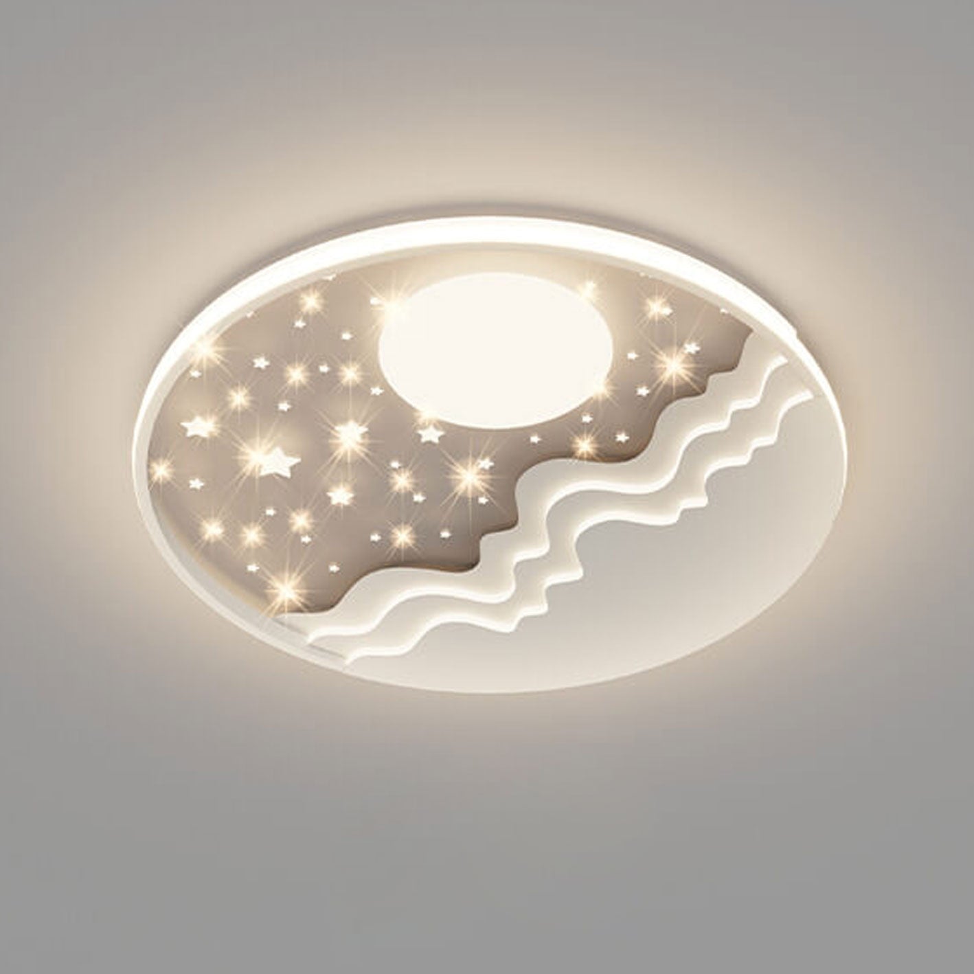 Nordic Style Round Aluminum LED Flush Mount Ceiling Light for Bedroom