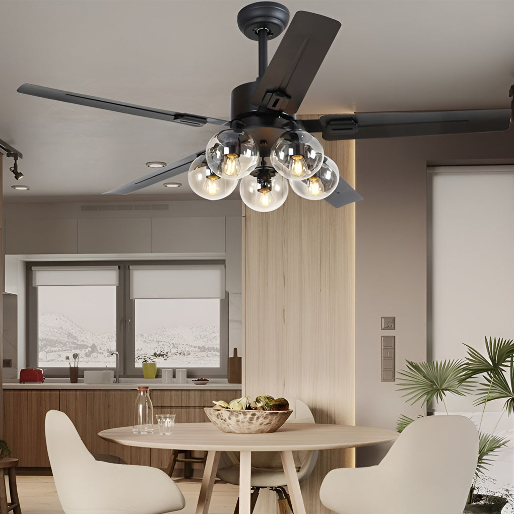 42-Inch Modern White Nordic Flush Mount Ceiling Fan Light with Remote