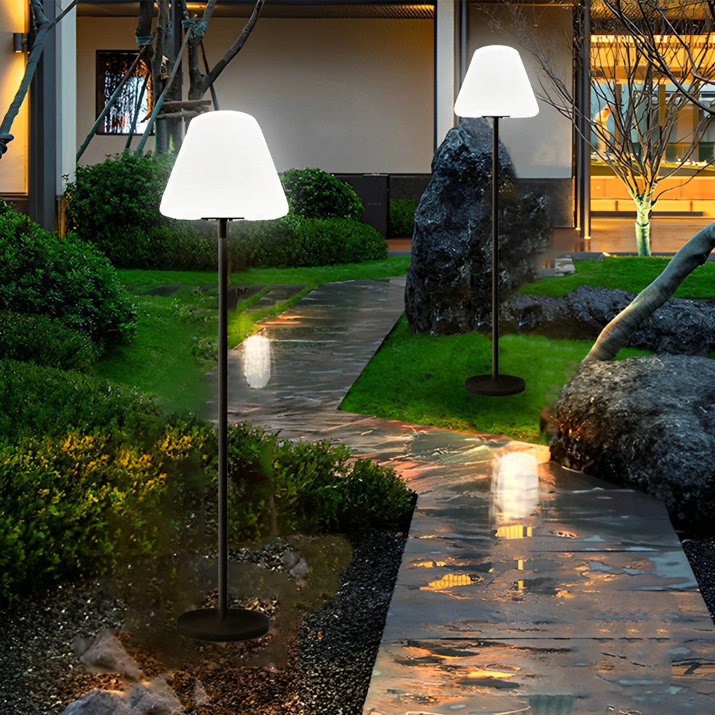 Contemporary Black Metal LED Floor Lamp with Adjustable Shade for Living Room