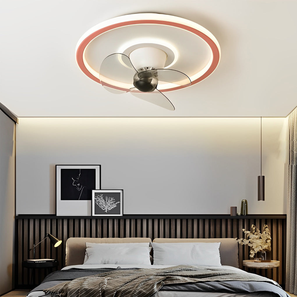 Whisper-Quiet 360° Dimmable LED Ceiling Fan Light for Modern Spaces