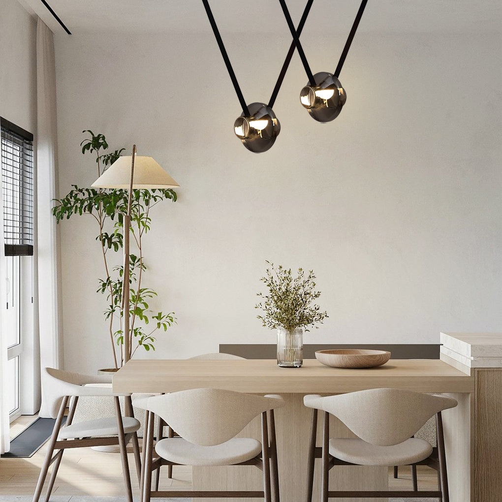 Modern Clear Glass LED Pendant Chandelier for Stylish Home Decor