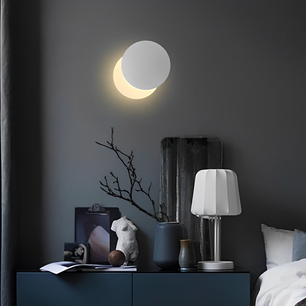 360° Rotatable LED Round Wall Sconce Light for Modern Home Décor