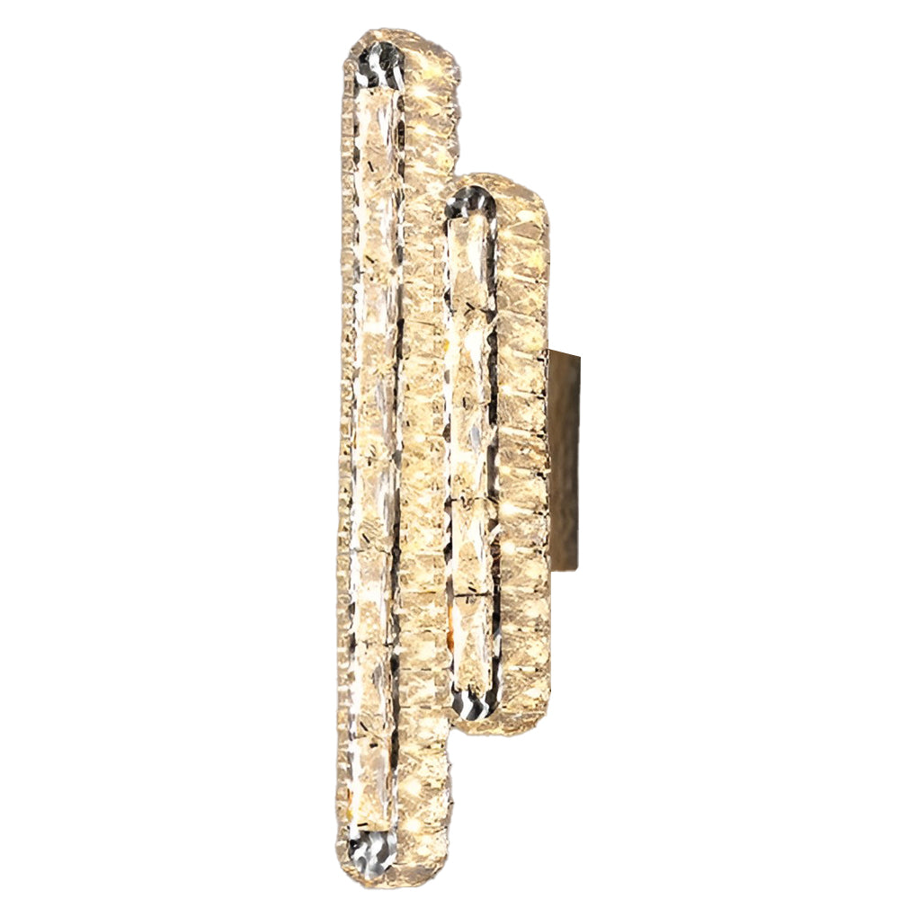Modern Crystal LED Wall Sconce Lamp with Three-Step Dimming for Living Room