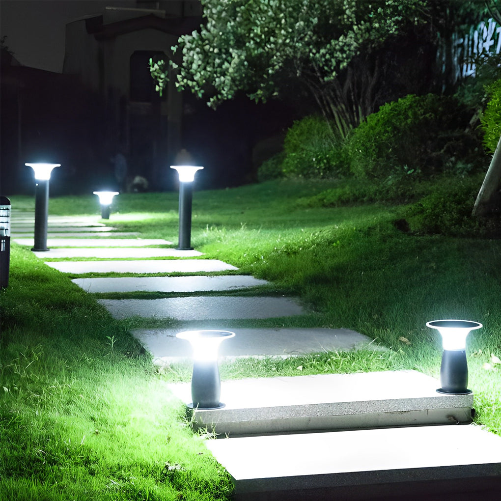 Modern Black 3.5W Solar LED Path Downlights for Outdoor Landscape Lighting