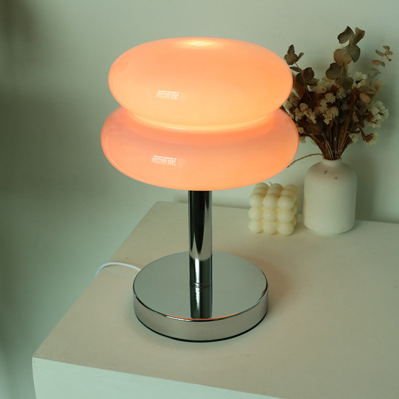 Contemporary Clear Glass 1-Light Table Lamp for Living Room or Bedroom