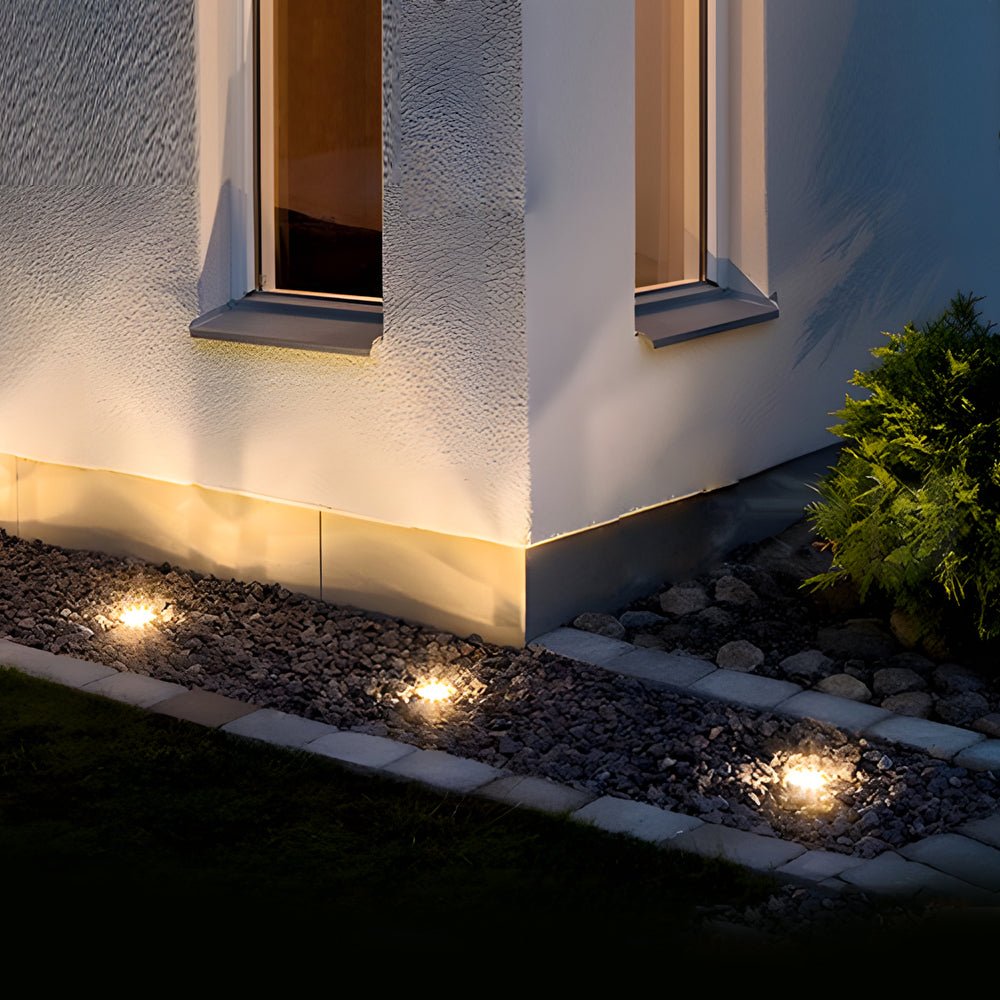 Modern Square 5-Light LED In-Ground Well Lights for Pathway Decking