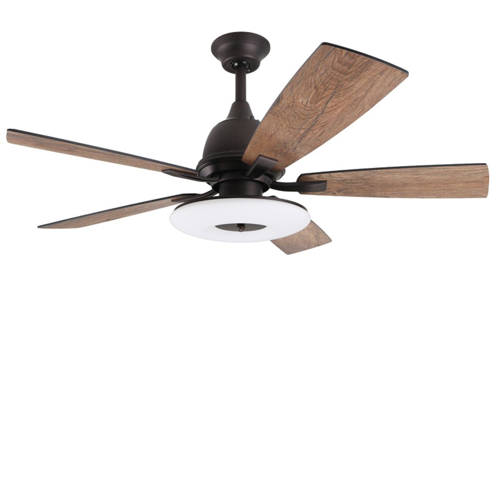 52-Inch Retro Nordic Style Ceiling Fan Light with Remote - Wood & Metal for Living Room