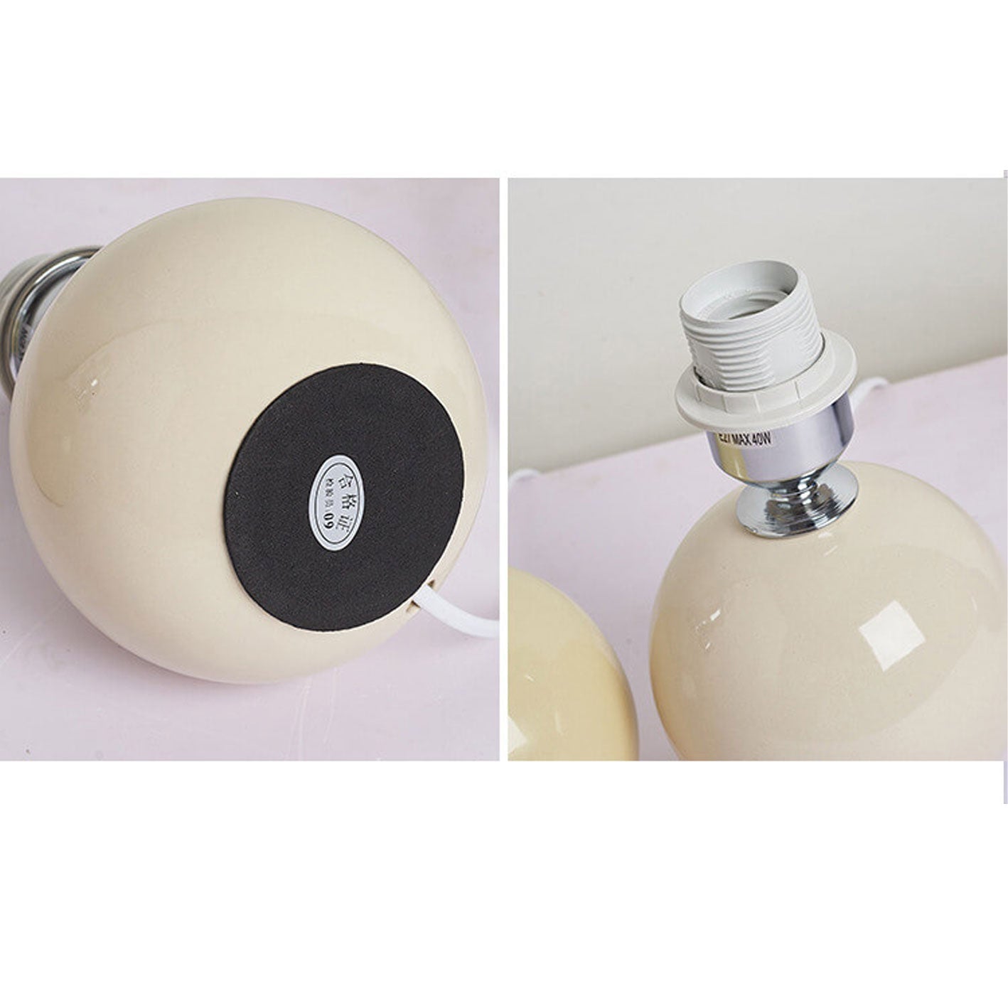 Nordic Minimalist White Ceramic Pleated Table Lamp for Bedroom Desk
