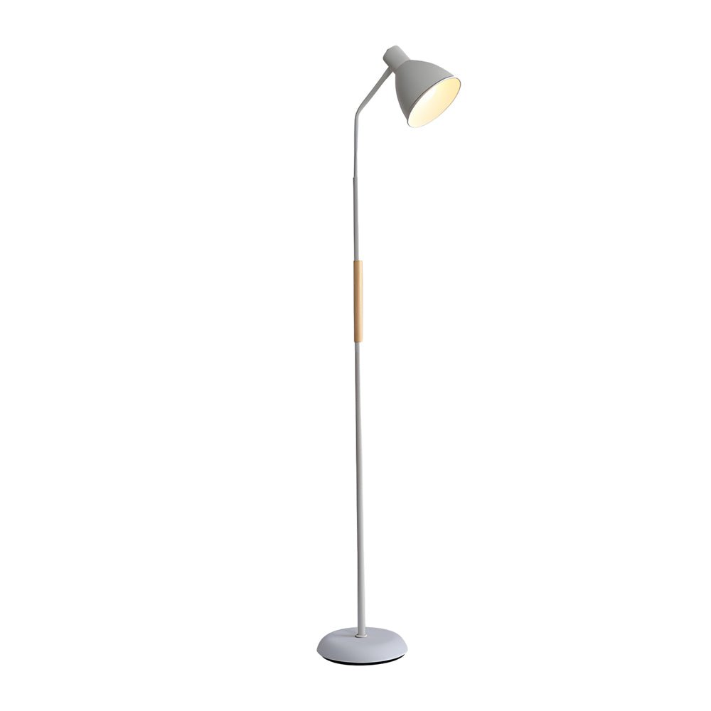 Stylish 59-Inch Wood and Metal Arc LED Floor Lamp for Living Room