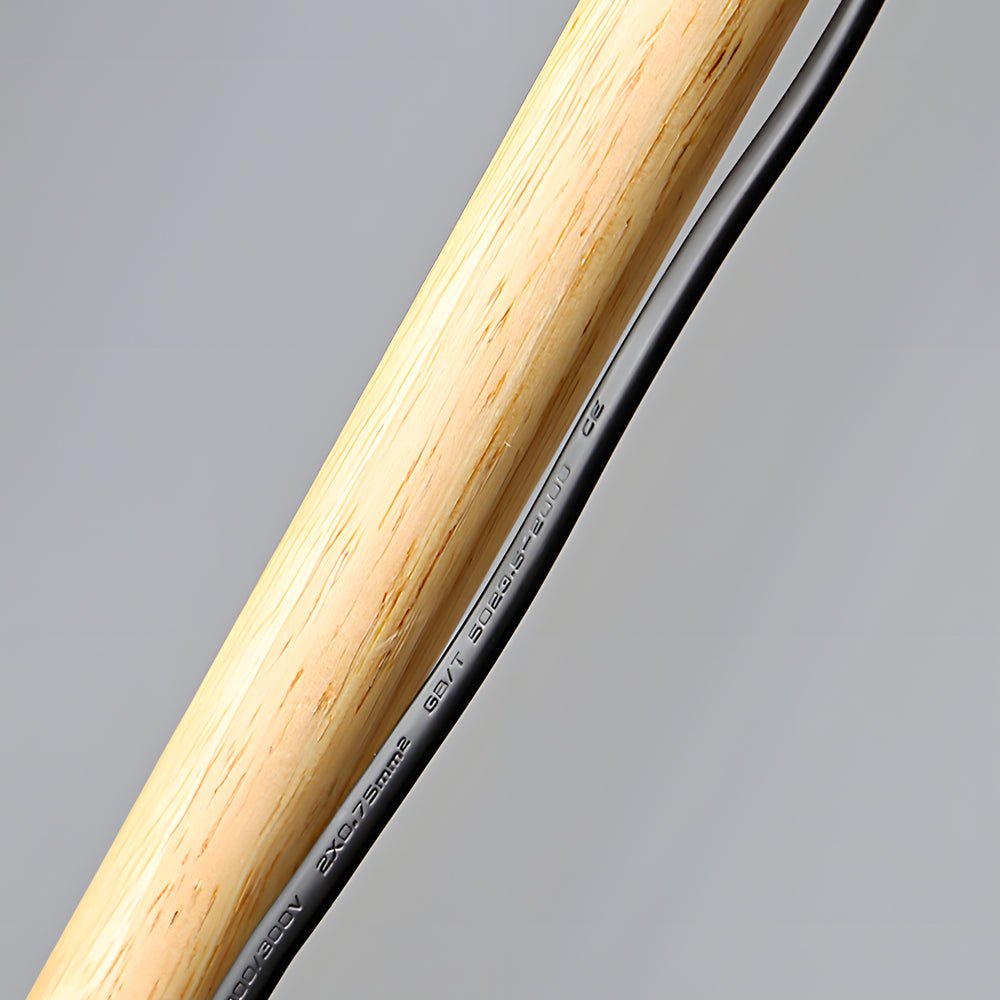 Stylish 59-Inch Wood and Metal Arc LED Floor Lamp for Living Room