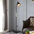 Stylish 59-Inch Wood and Metal Arc LED Floor Lamp for Living Room
