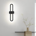 Modern White LED Rounded Rectangular Wall Sconce for Living Room