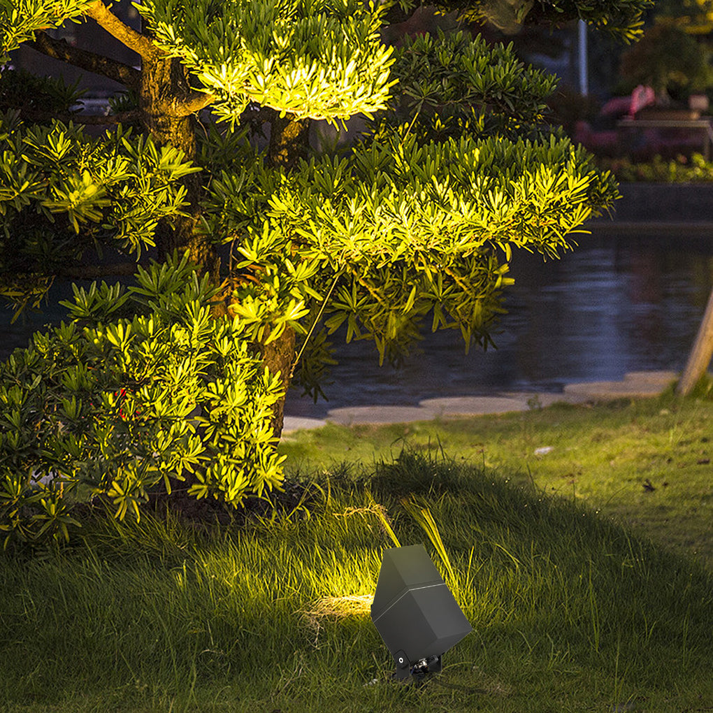 Modern Waterproof LED Tree Spotlights in Black for Outdoor Illumination