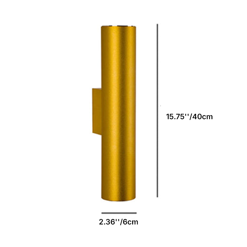 Sleek Minimalist Round Aluminum 2-Light Wall Sconce for Bedroom Décor