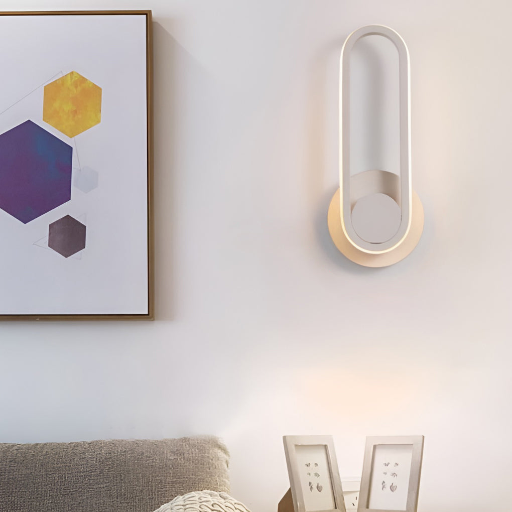 Nordic Style LED Wall Sconce Light - 330° Rotatable Rectangular Design