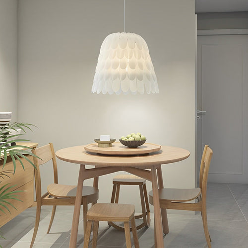 Contemporary White Acrylic Feather Chandelier Light for Living Room