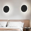Modern White Acrylic Round Rotatable LED Wall Sconce for Living Room