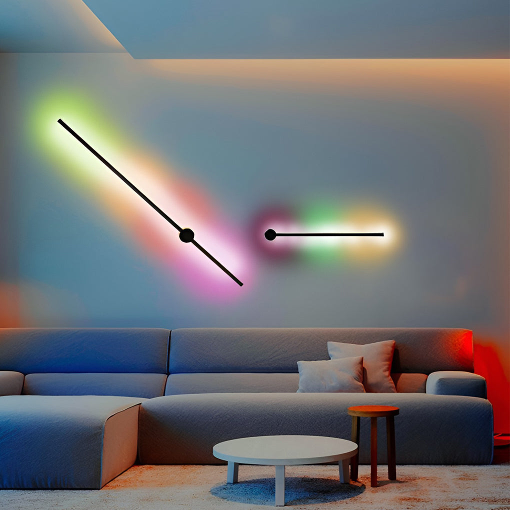 RGB Color-Changing LED Linear Wall Sconces for Modern Living Spaces