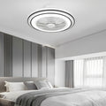 Smart Bladeless Ceiling Fan with LED Light - Modern White Design for Living Room