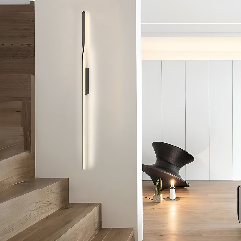 Sleek Black Linear LED Wall Sconce Light for Modern Home Decoration