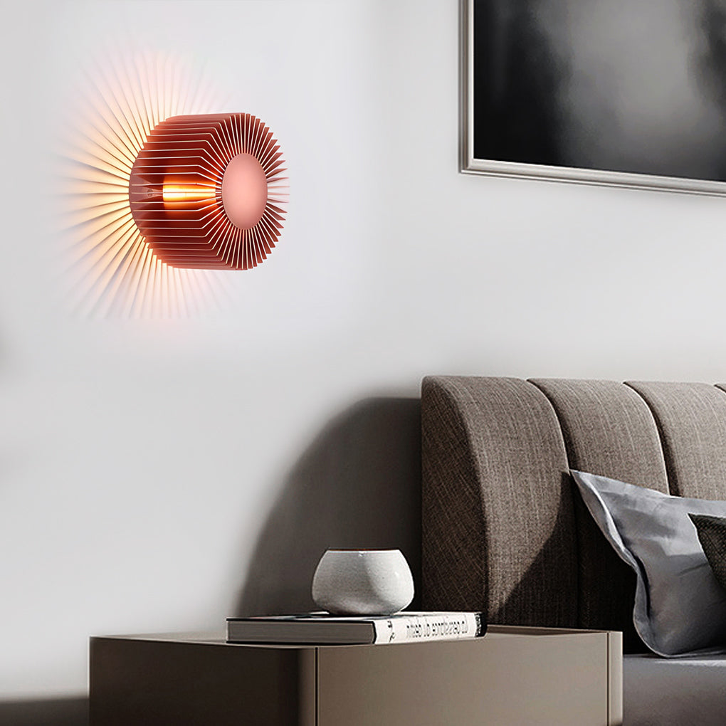 Aluminum Round Sunflower LED Wall Light Fixture for Modern Home Decor