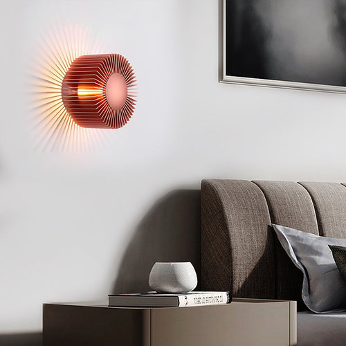 Aluminum Round Sunflower LED Wall Light Fixture for Modern Home Decor
