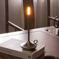 Minimalist White Cordless LED Candle Wick Table Lamp for Home Decor