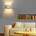 Nordic White Round Hollow LED Wall Lamp for Modern Home Decor