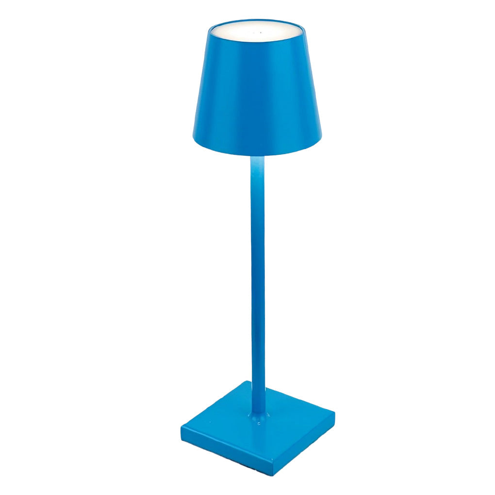 Stylish Aluminum Portable Rechargeable Touch-Control Table Lamp - Grey