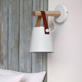 Nordic Style Wood and Metal Plug-in Wall Sconce Light for Living Room