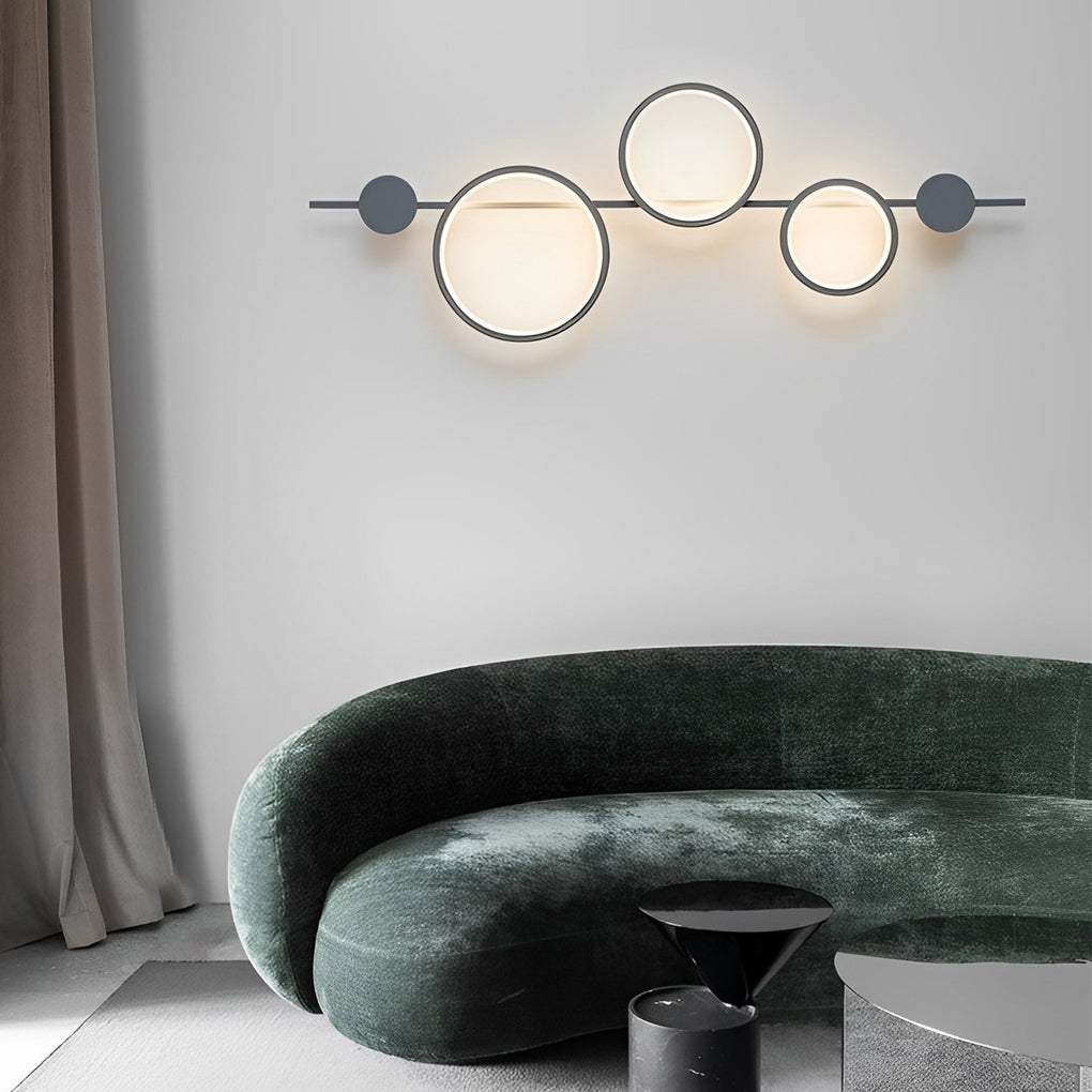 Modern Circular LED Wall Sconces - Creative Decorative Lighting for Living Room