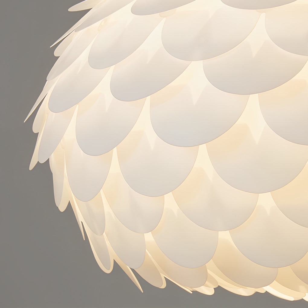 Contemporary White Round LED Pendant Light with 3-Step Dimming for Home