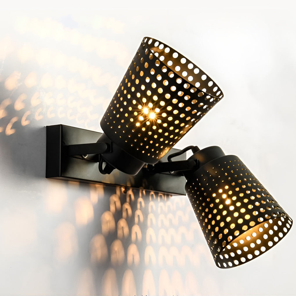 Adjustable Black Iron Industrial Wall Sconce Light for Retro Home Decor