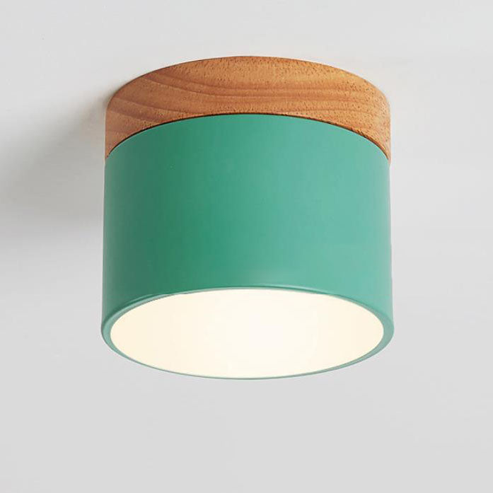 Elegant Scandinavian Solid Color LED Flush Mount Ceiling Light for Home