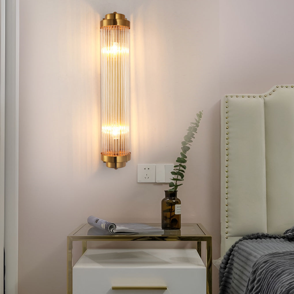 Nordic Style Adjustable Warm White LED Crystal Wall Sconce in Gold