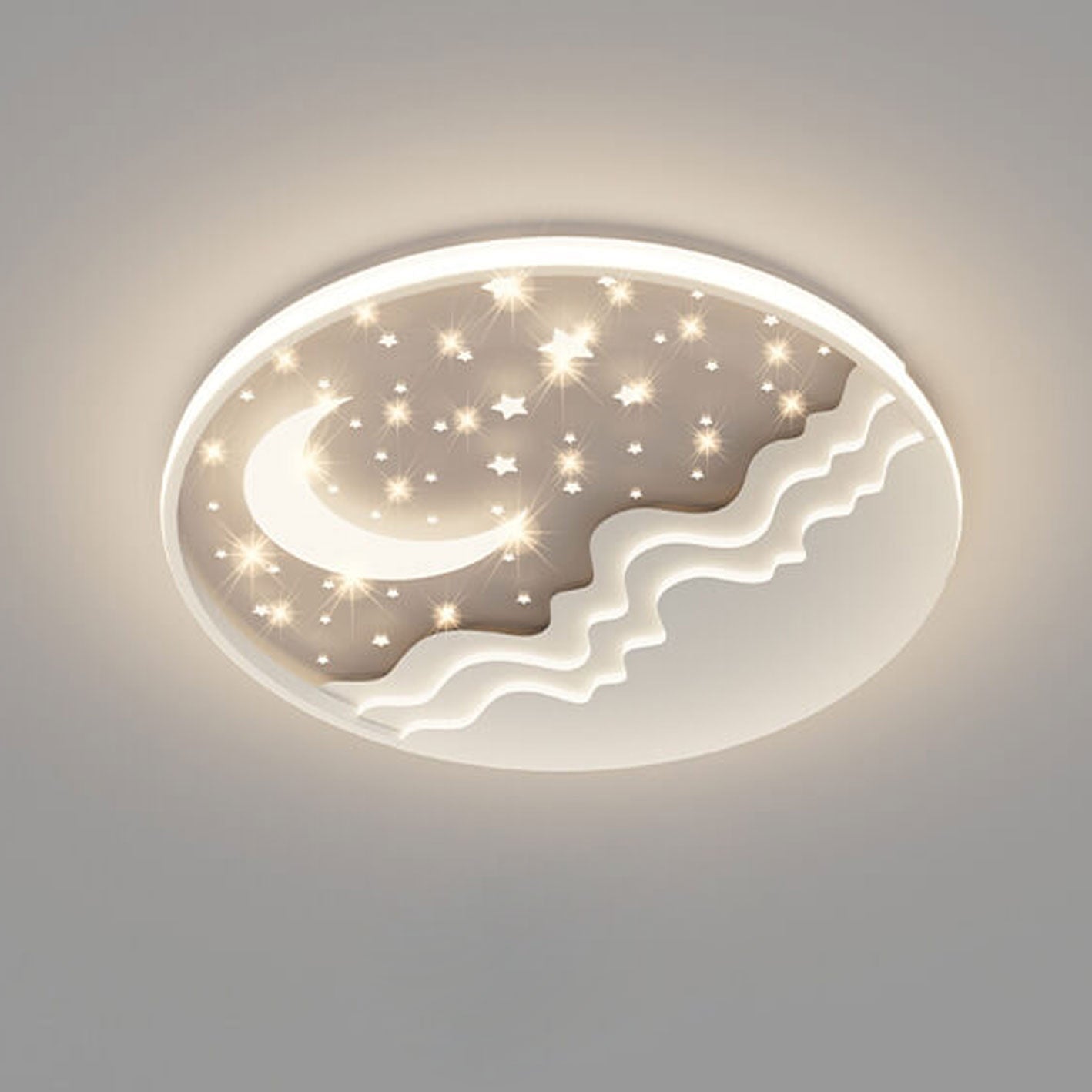 Nordic Style Round Aluminum LED Flush Mount Ceiling Light for Bedroom