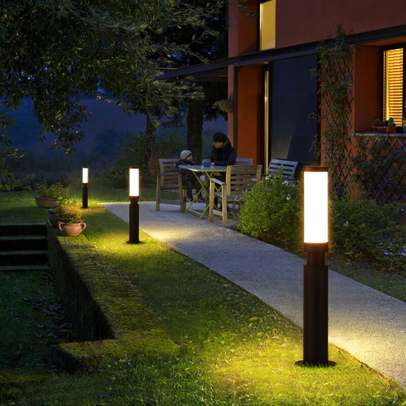 Contemporary Acrylic Waterproof LED Lawn Floor Lamp for Outdoor Use