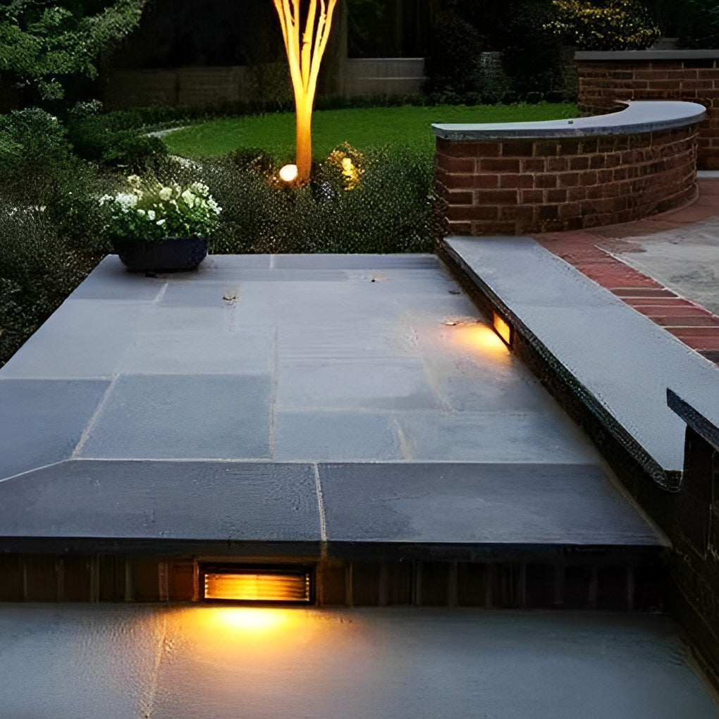 Sleek Aluminum Wall Recessed LED Step Lights - Modern Design for Hallways