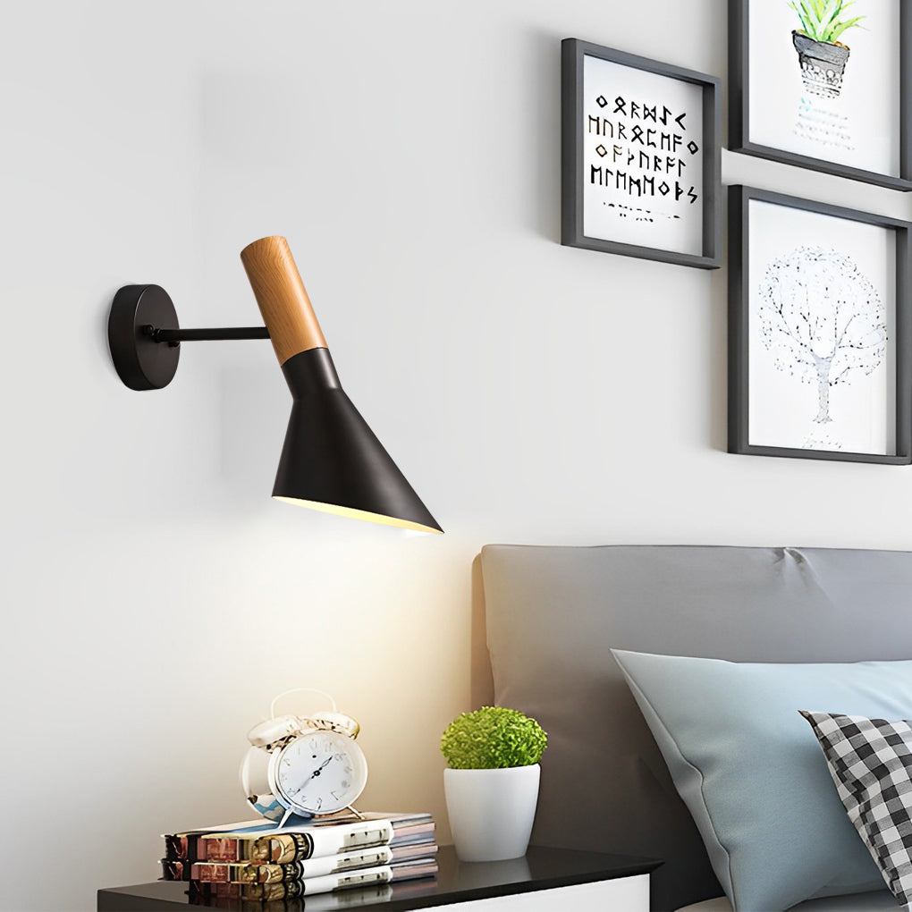 Vintage-Style Aluminum LED Wall Sconce Plug-In Light for Home Decor