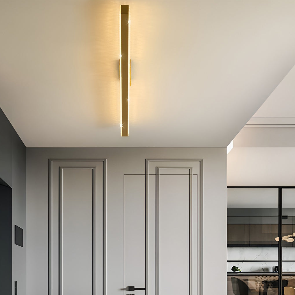 Modern Clear Acrylic Linear LED Wall Sconce for Entryway or Hallway