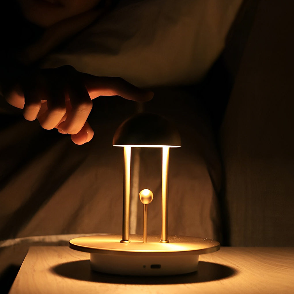 Modern Nickel Touch Dimming Jingle Table Lamp for Living Room Ambiance