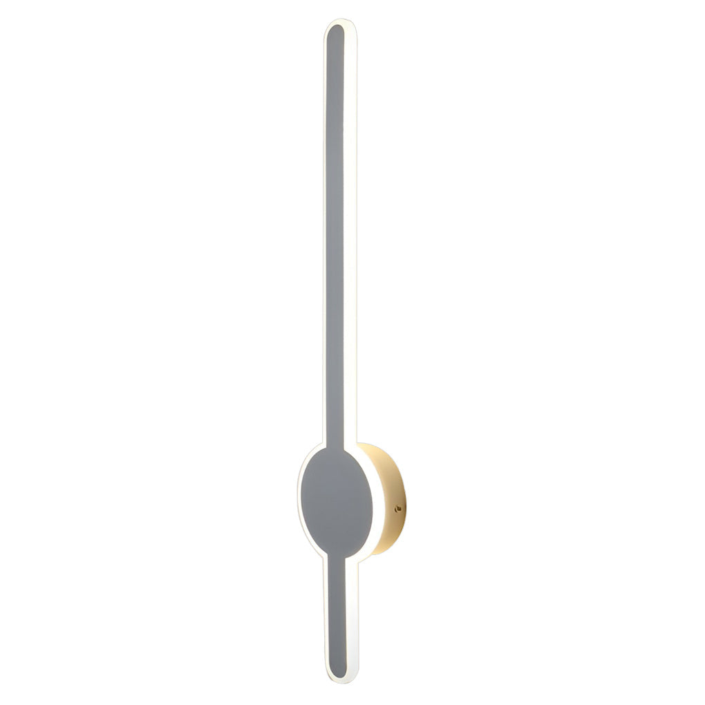 Sleek Modern LED Wall Sconce in Black/Gold/White for Living Room Decor
