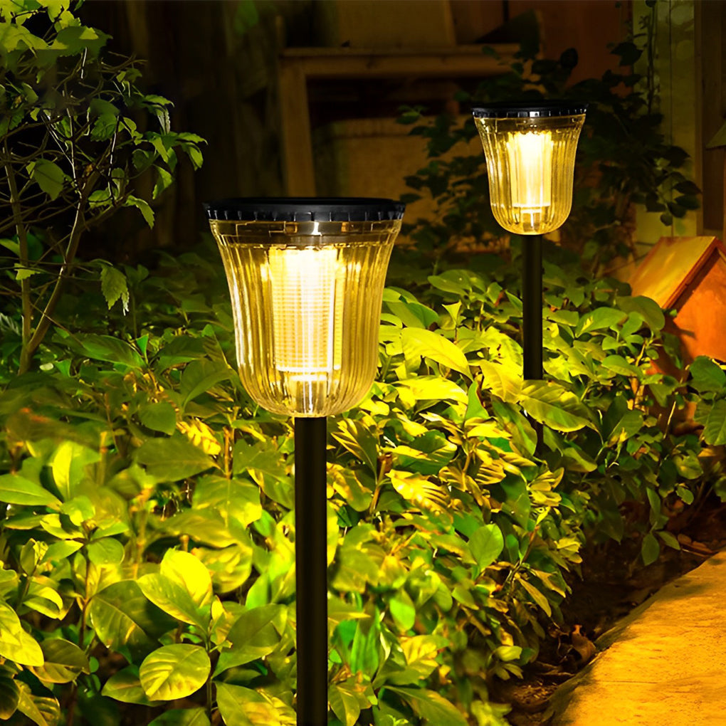 2-Pack Solar-Powered Motion Sensor Outdoor Garden Lights, Waterproof Design